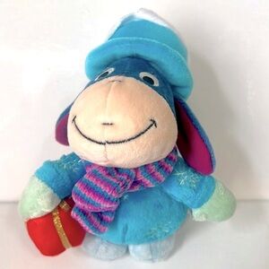 RARE 2000’s Disney Store Exclusive Winter Holiday Eeyore Christmas Stuffed Plush
